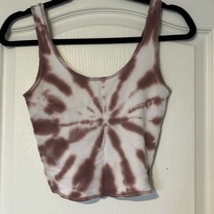 pacsun, pink tie dye crop top